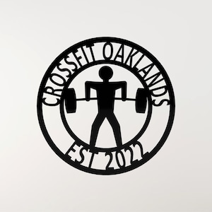 Metal Gym Sign | Home Gym Sign | Weightlifting | Personalised Gym | Gym Decor