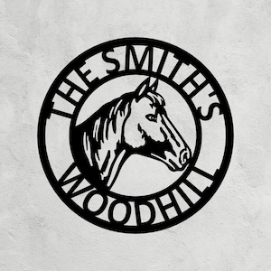 Horse Stable Metal Farm Sign Custom Farm Sign Farm Name Sign Farmhouse Decor