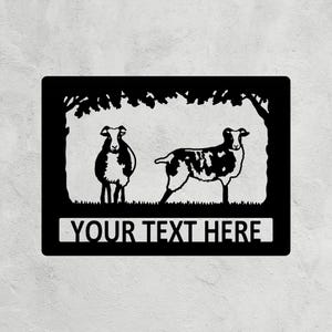 Jacob Sheep Metal Sign | Personalised | Custom Made Farm Sign | Jacob Sheep Gift | Personalised Wall Art | Farm Decor