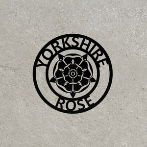 Yorkshire Rose Metal Sign Indoors Outdoors Custom Gift