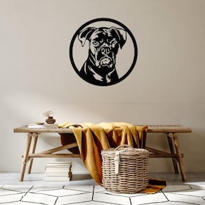 Boxer Metal Sign Dog Breed Metal Wall Sign Gift for Dog Lovers