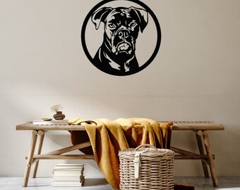 Boxer Metal Sign Dog Breed Metal Wall Sign Gift for Dog Lovers
