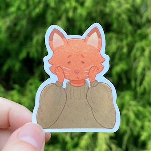 Sad Kitty Matte Sticker