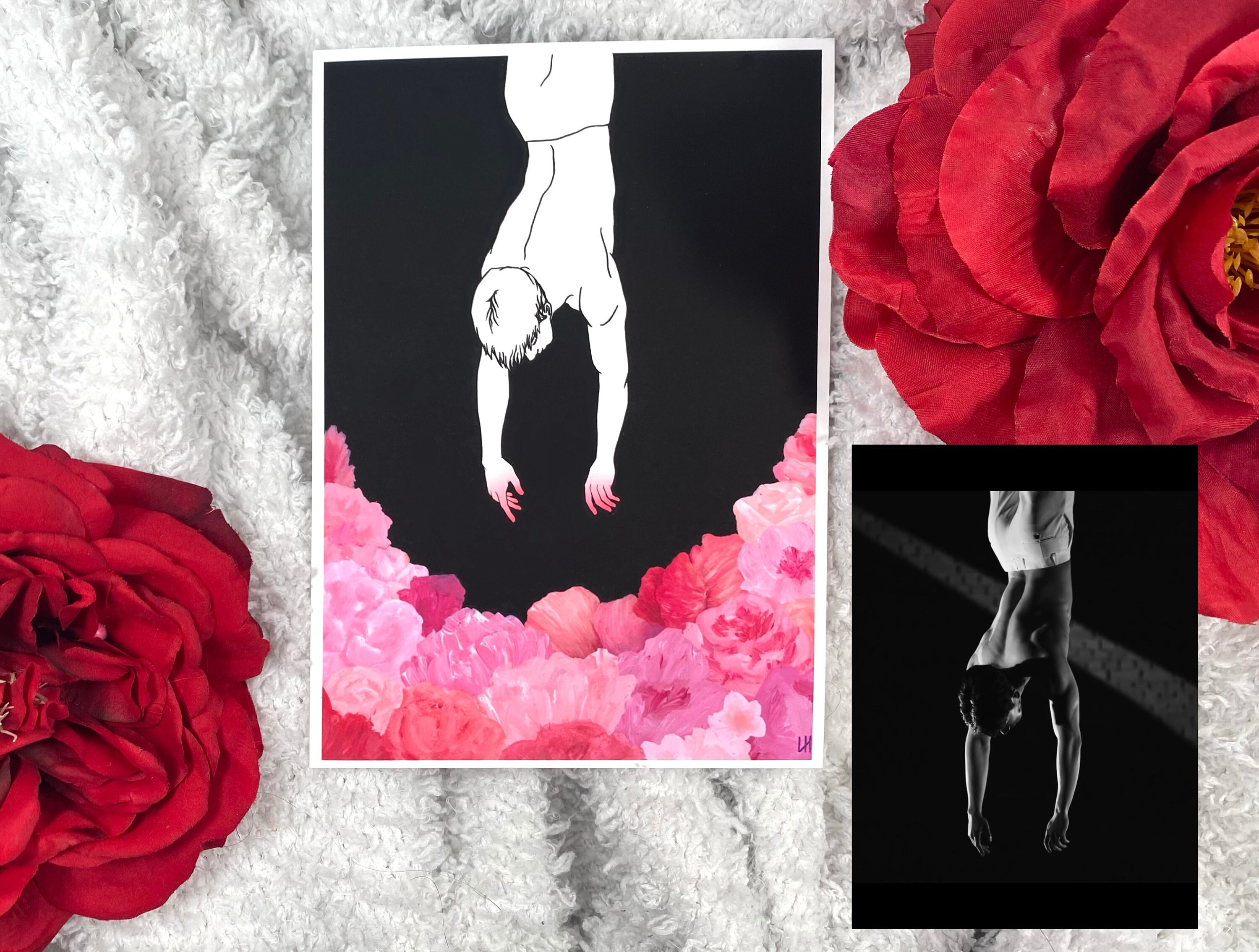 WONHO Losing You Art Print Kpop Fan Art Kpop Floral Aesthetic Wonho Love Synonym Wall Art