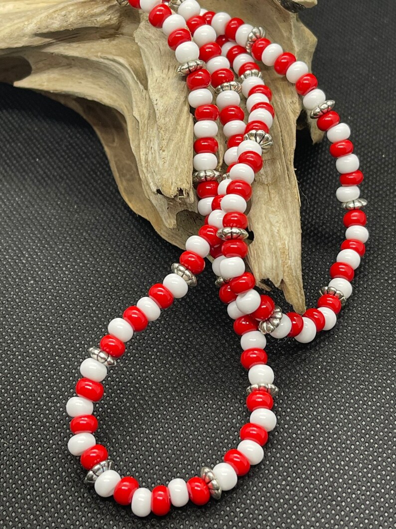 Shango Necklace Chango Orisha Red and White Collar Eleke - Etsy