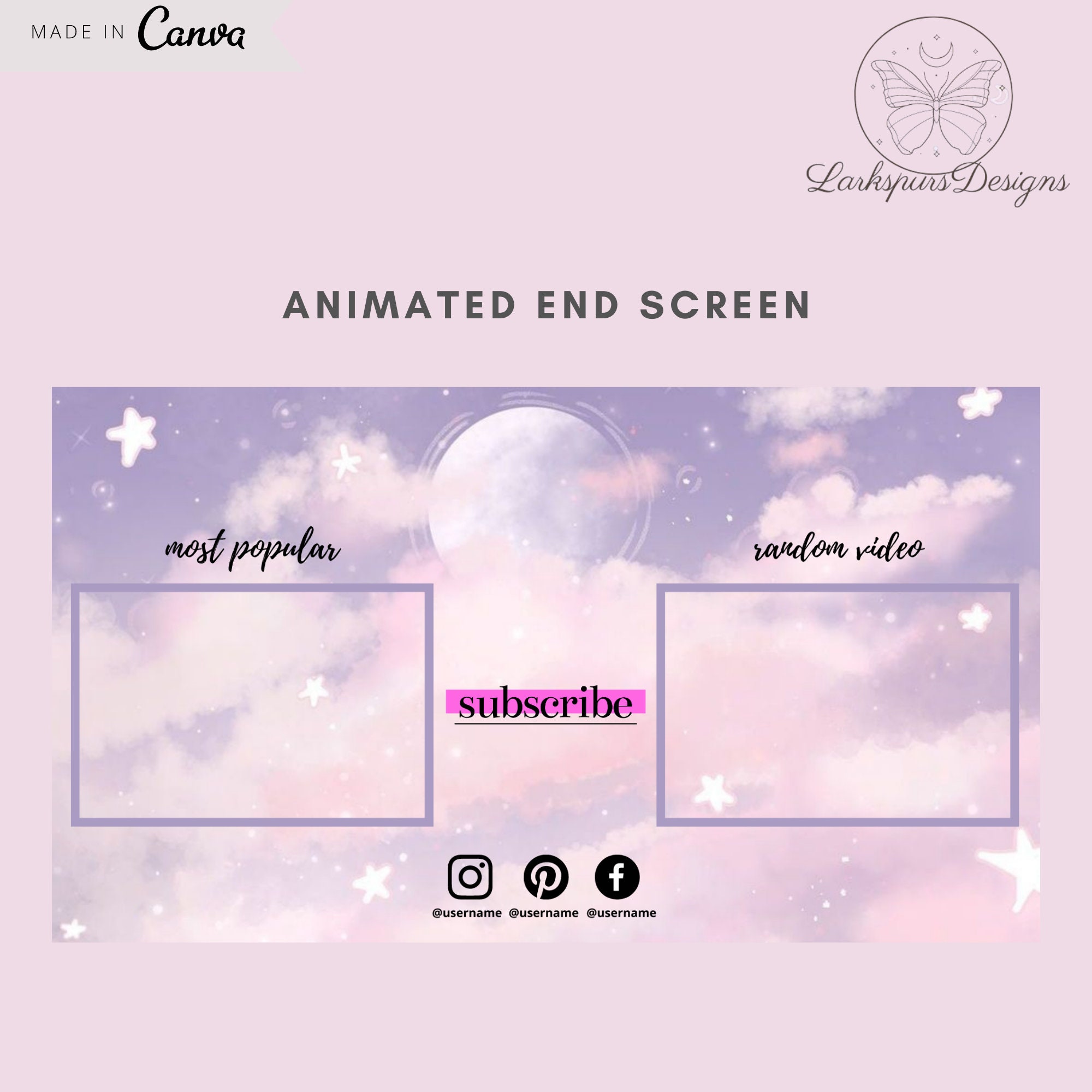 Aesthetic Youtube Channel KIT Editable Canva Templates Etsy