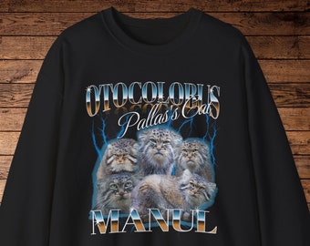 Grumpy Pallas's Cat Sweatshirt: 90s Bootleg Style Weirdcore Sweater