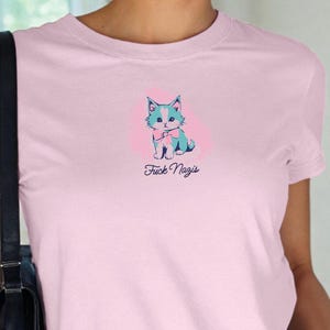 Camiseta de bebé F- Nazis Anti ICE / Camiseta ajustada de protesta política de los 90, camiseta de justicia social