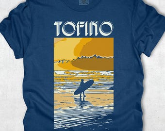 Tofino Surf Graphic Tee | Retro Pacific Northwest Surfers & Ocean Lovers Gift