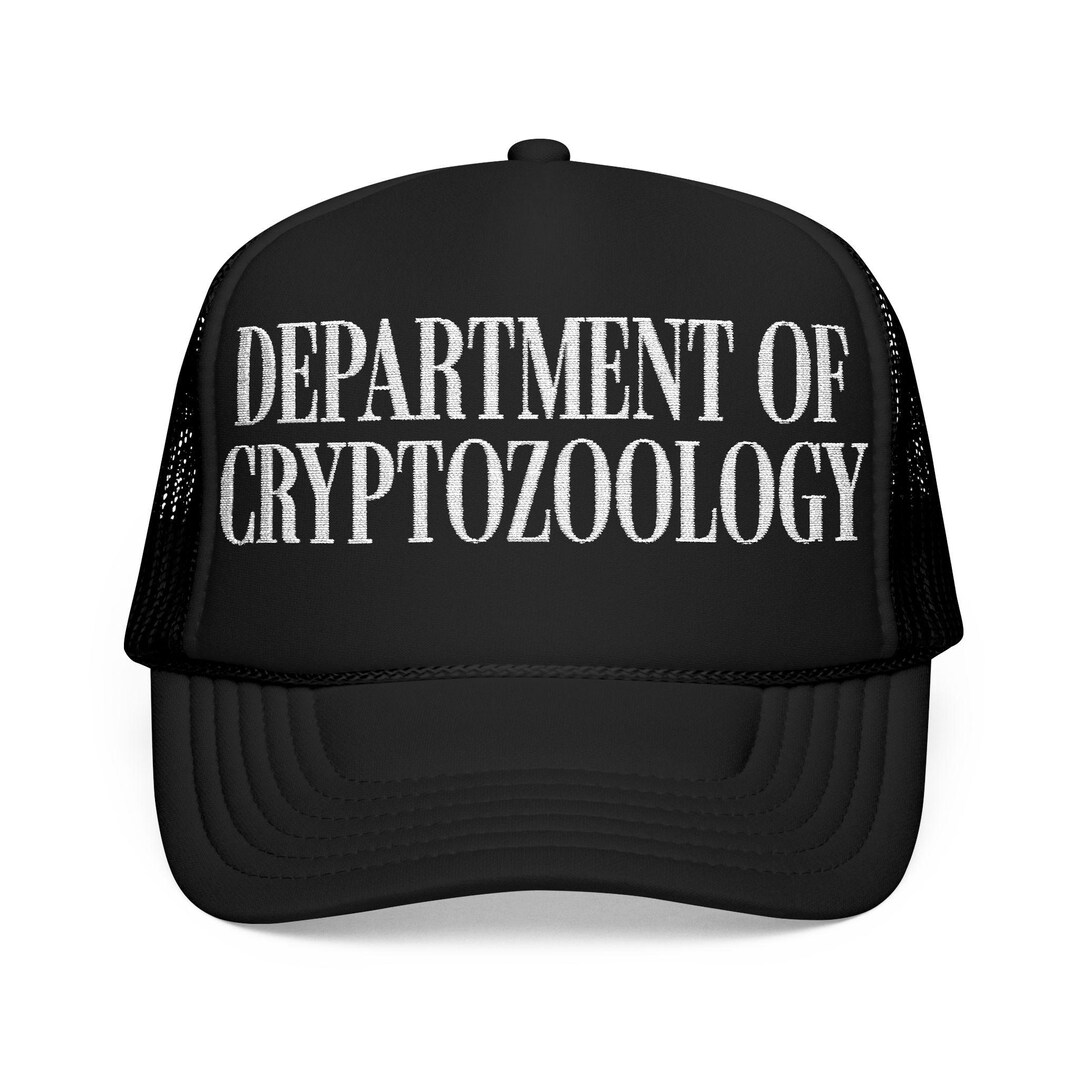 Cryptozoology Department Trucker Hat | Embroidered Cap, Gift for ...
