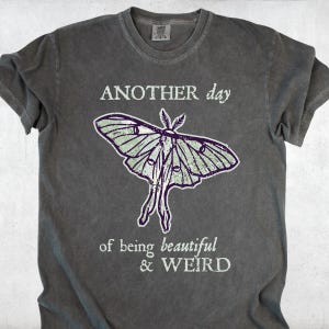 Luna Moth Linocut T-Shirt | Beautiful & Weird Cottagecore Tee, Comfort Colors Tshirt