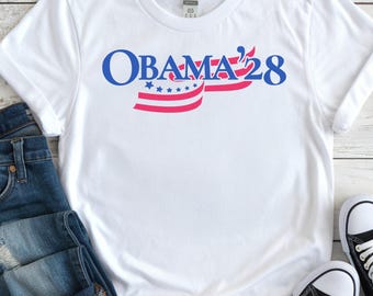 Obama 2028 T-Shirt | Funny Political Tshirt, Retro Election Humor Gift