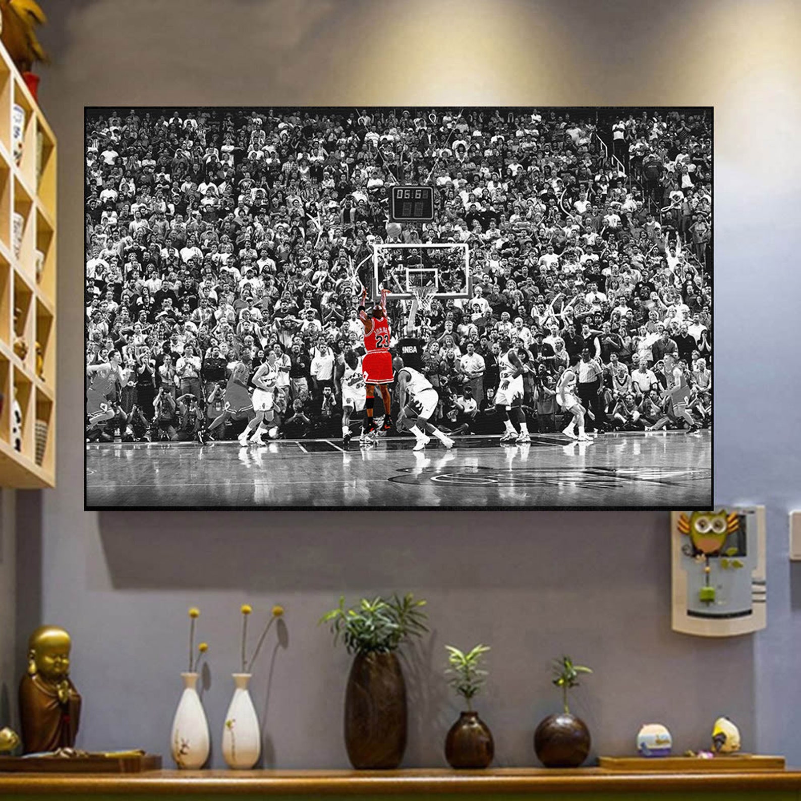 Michael Jordan Last Shot Canvas Wall Art Wall Hangings Décor Etsy