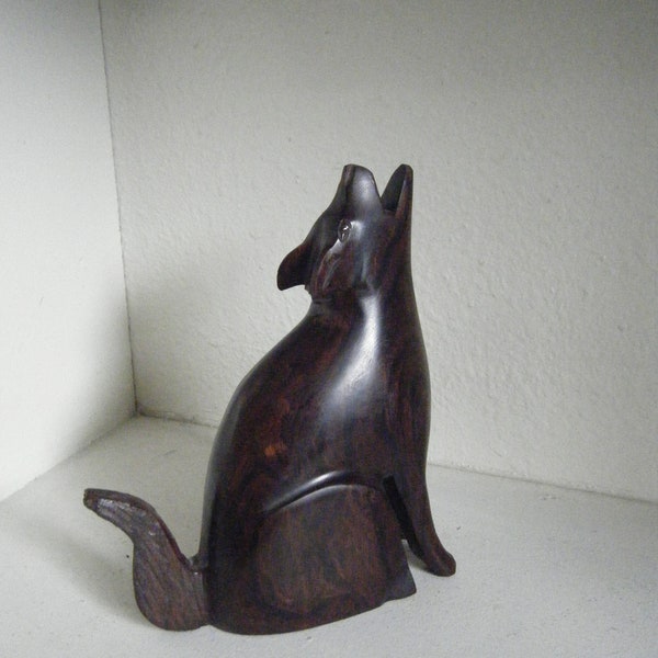 Ironwood Wolf Sculpture