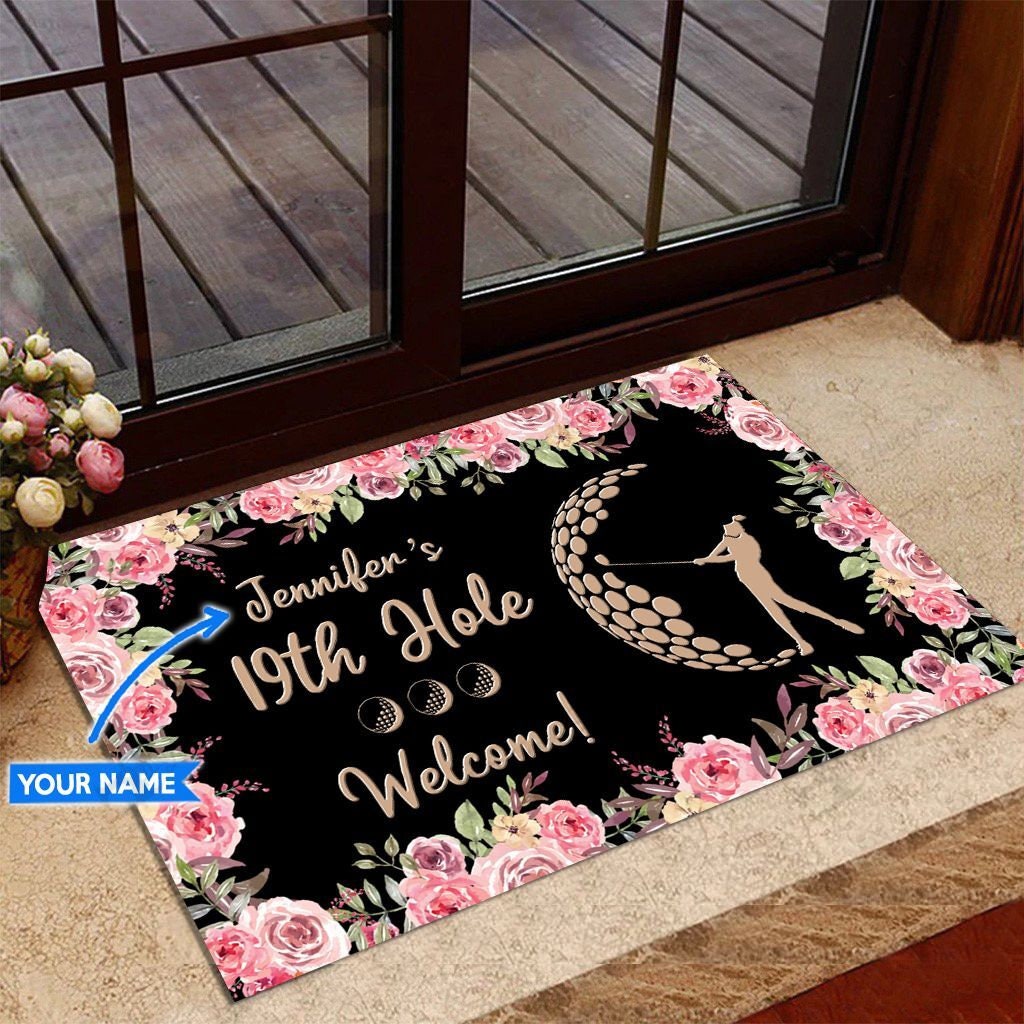 19th Hole Golf Personalized Doormat Doormat 3D Etsy