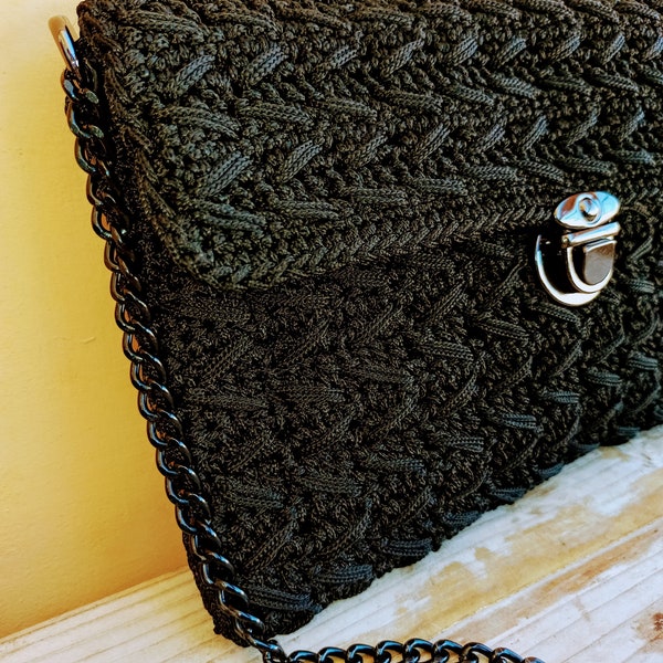 Crochet clutch PATTERN, 1940s purse pattern, small crochet bag, vintage handbag pattern