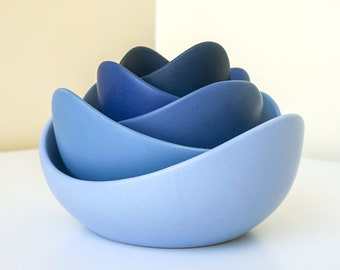Ceramic Lotus Bowls (Full Set)