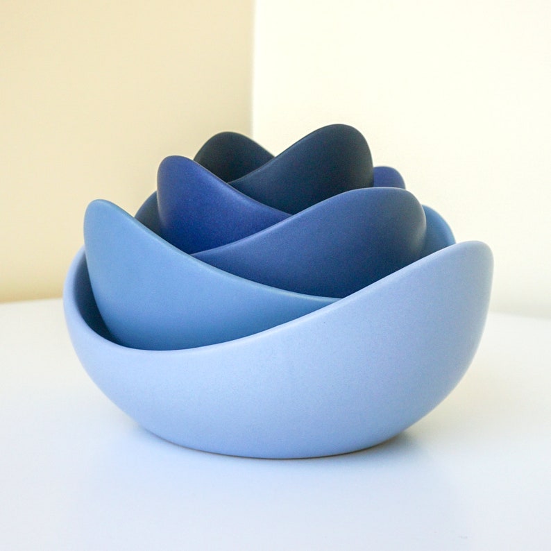 Ceramic Lotus Bowls full Set Etsy