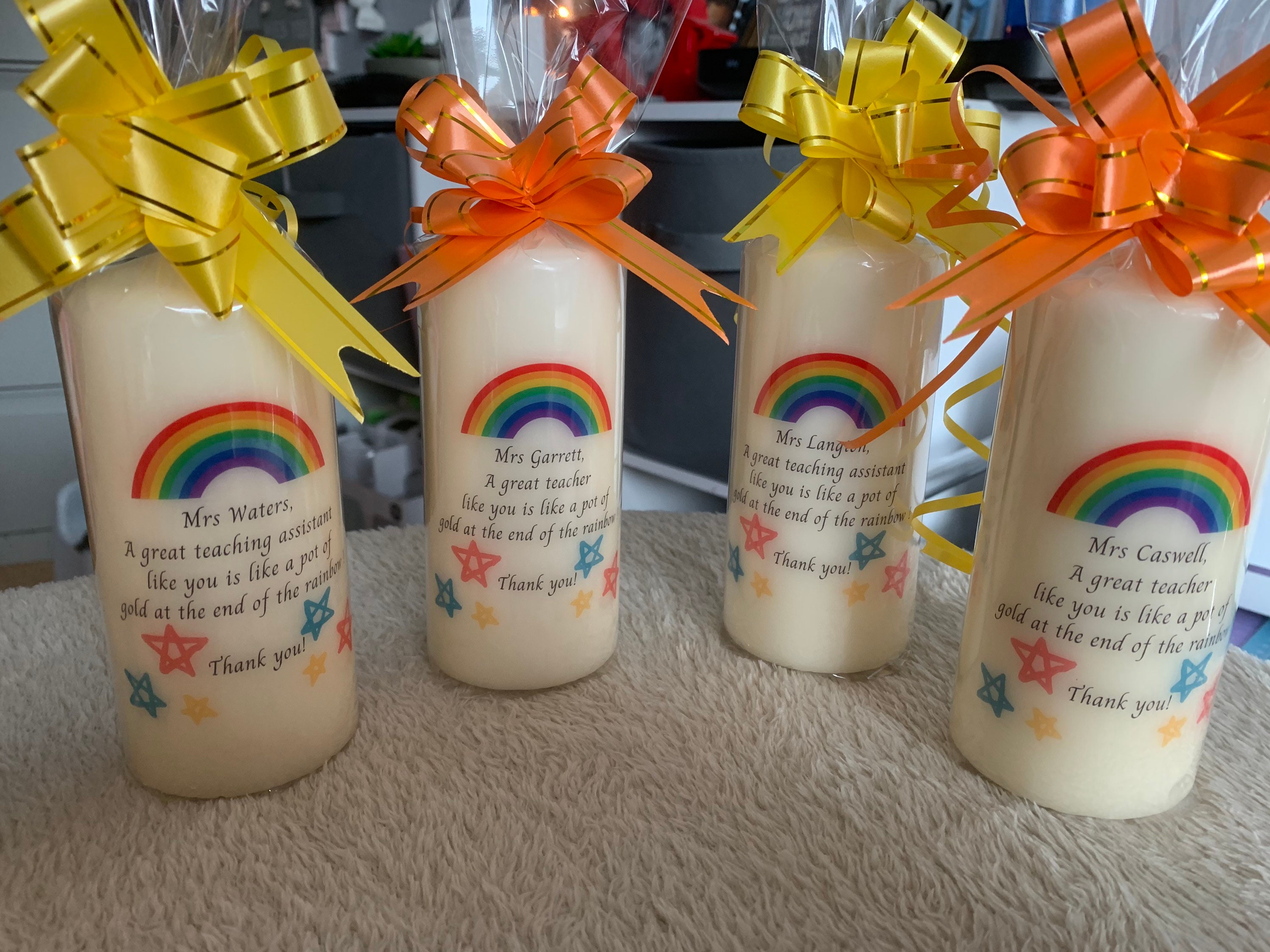 Teacher gift candles personalised Etsy