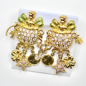 Kirk's Folly Earrings Angel Pot of Gold St. Patrick's Day