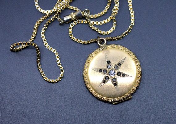 Fabulous Victorian North Star Gold Filled Round L… - image 1