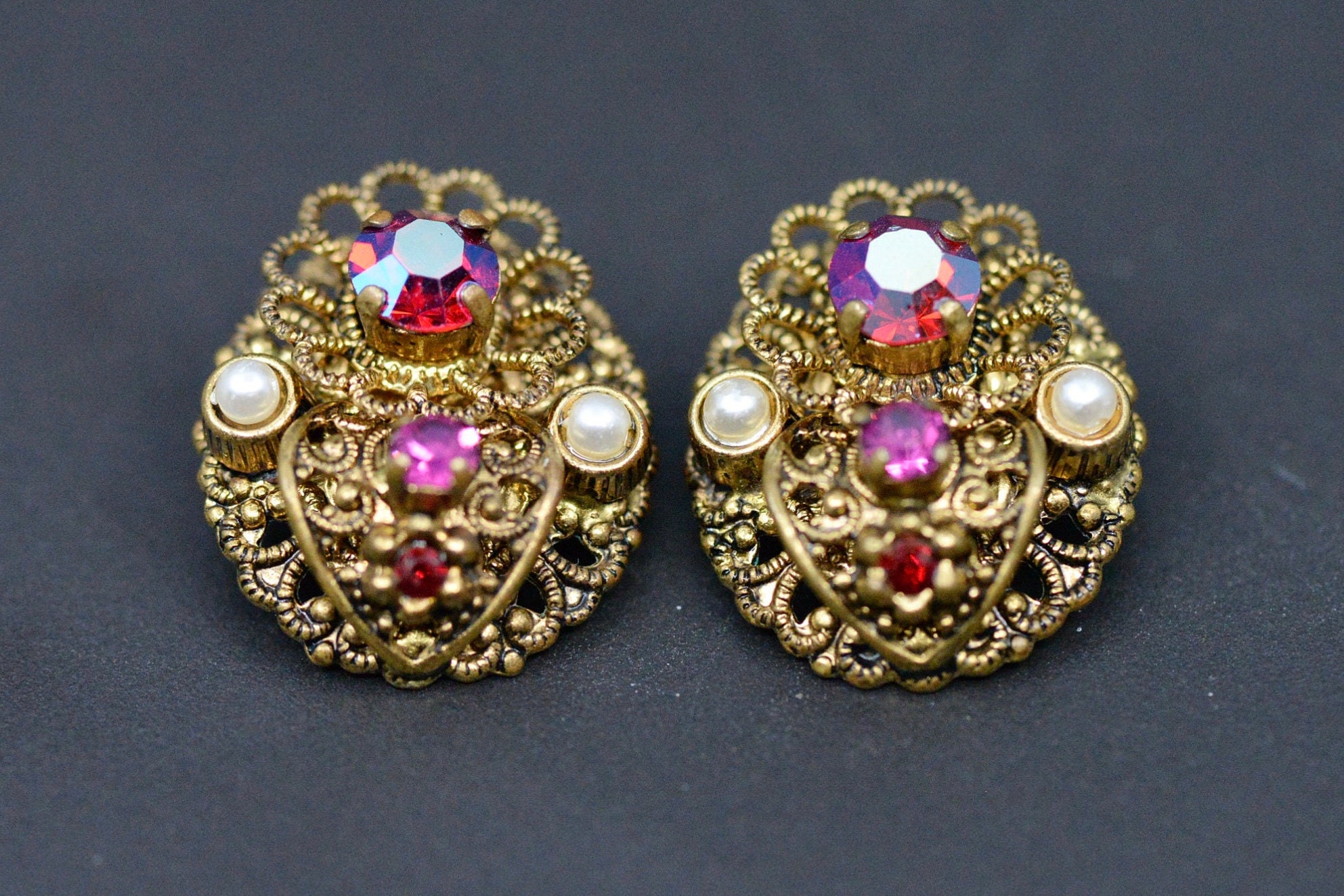 Antique German Clip on Earrings - Etsy