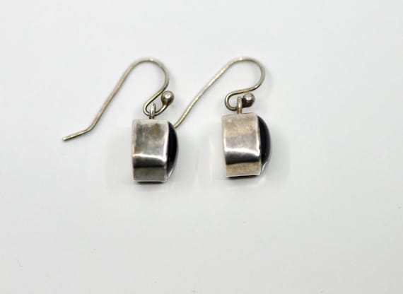 Sterling Silver Onyx Square Sugar Stack Earrings,… - image 3