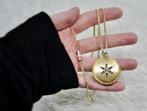 Fabulous Victorian North Star Gold Filled Round L… - image 2