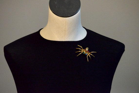 Fabulous Vintage Spider or Crab Brooch, Reticulat… - image 3