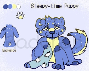 Fursona Adopt OC Ref Sheet, Chiot pour l'endormissement