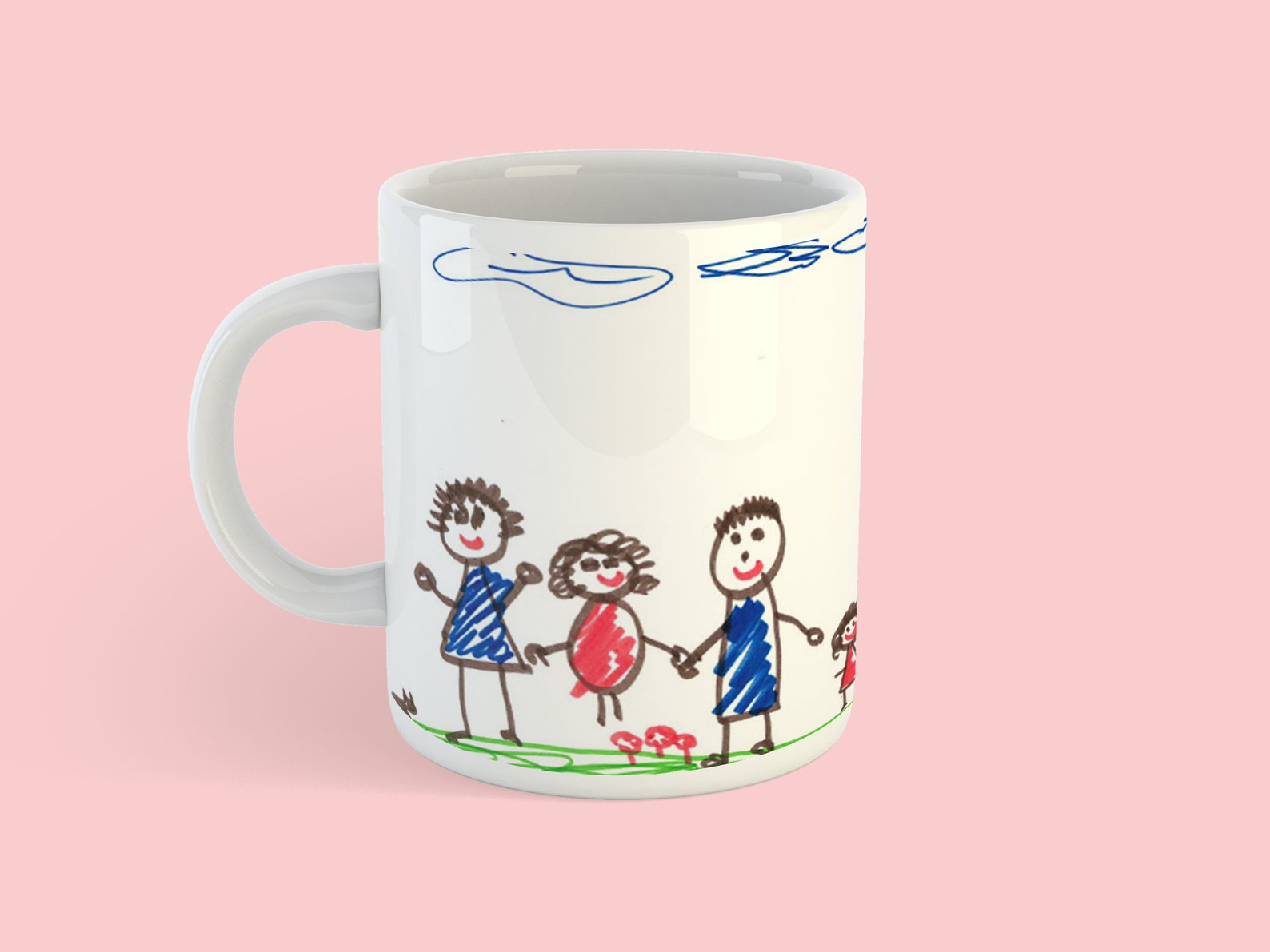 Personalized Kids Drawing Mug Child's Drawing Mug Kids Etsy
