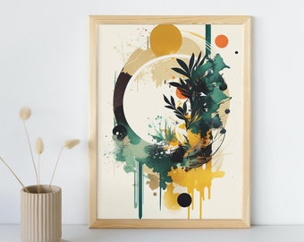 Boho Eukalyptus Digitale Kunst | Wallart Poster zum selber drucken | Druckbare Kunst | Boho Pflanzen | Boho Aquarell Wasserfarben