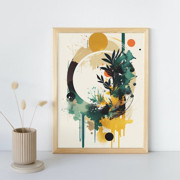 Boho Eukalyptus Digitale Kunst | Wallart Poster zum selber drucken | Druckbare Kunst | Boho Pflanzen | Boho Aquarell Wasserfarben