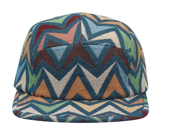 Hatphile Lowkey Be Still and Know Triangle Jacquard 5 Panel Hat Camp Cap 7 1/4 58 cm Large