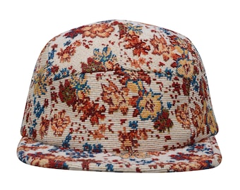 Hatphile Jacquard Floral 5 Panel Hat Camp Cap 7 1/4 58 cm Large