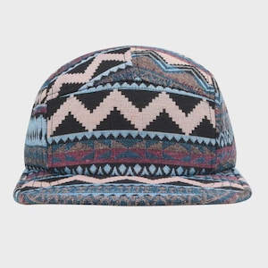 Hatphile Extra Large XL Patchwork Zigzag Jacquard 5 Panel Hat Camp Cap 7 1/2 60 cm Native Brown XL