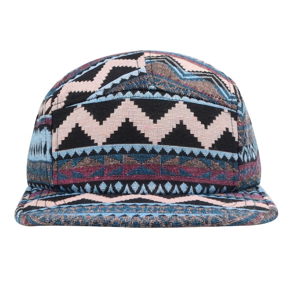 Hatphile Native Pattern Multi Color Jacquard 5 Panel Hat Camp Cap 7 1/4 58 cm Large