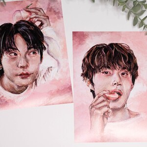 NCT Doyoung and Jungwoo Peach Art Prints