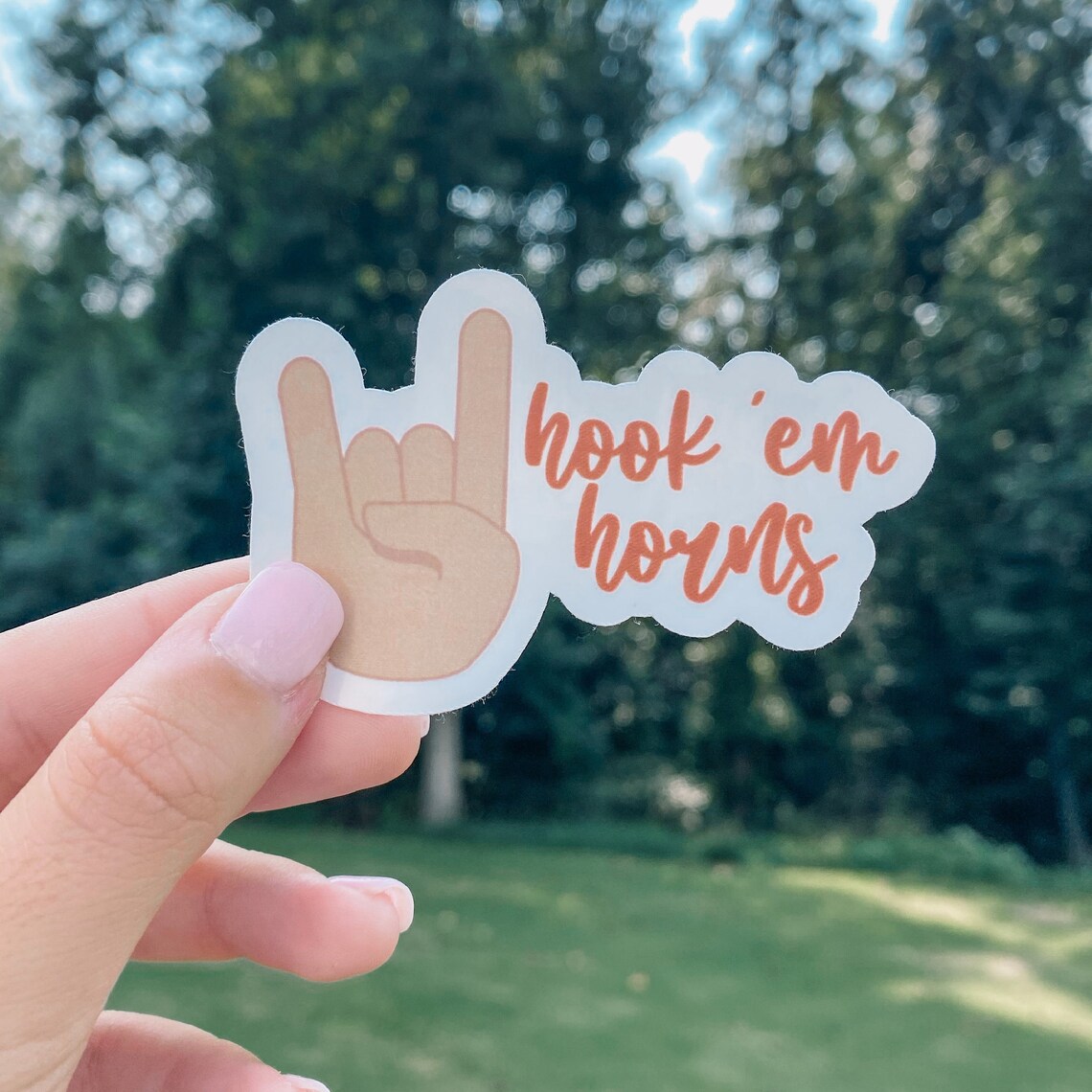 Hook em horns sticker hook em sticker Etsy