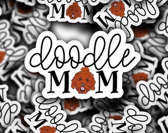 doodle mom sticker | man bun doodle | goldendoodle | bernedoodle | labradoodle, dog mom, doodle mom decal, dog mom decal