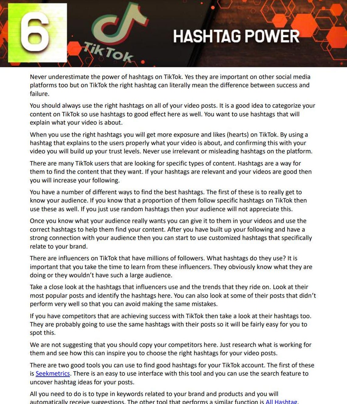 The 8 Secrets to Marketing Success With Tiktok E-download (printable ...