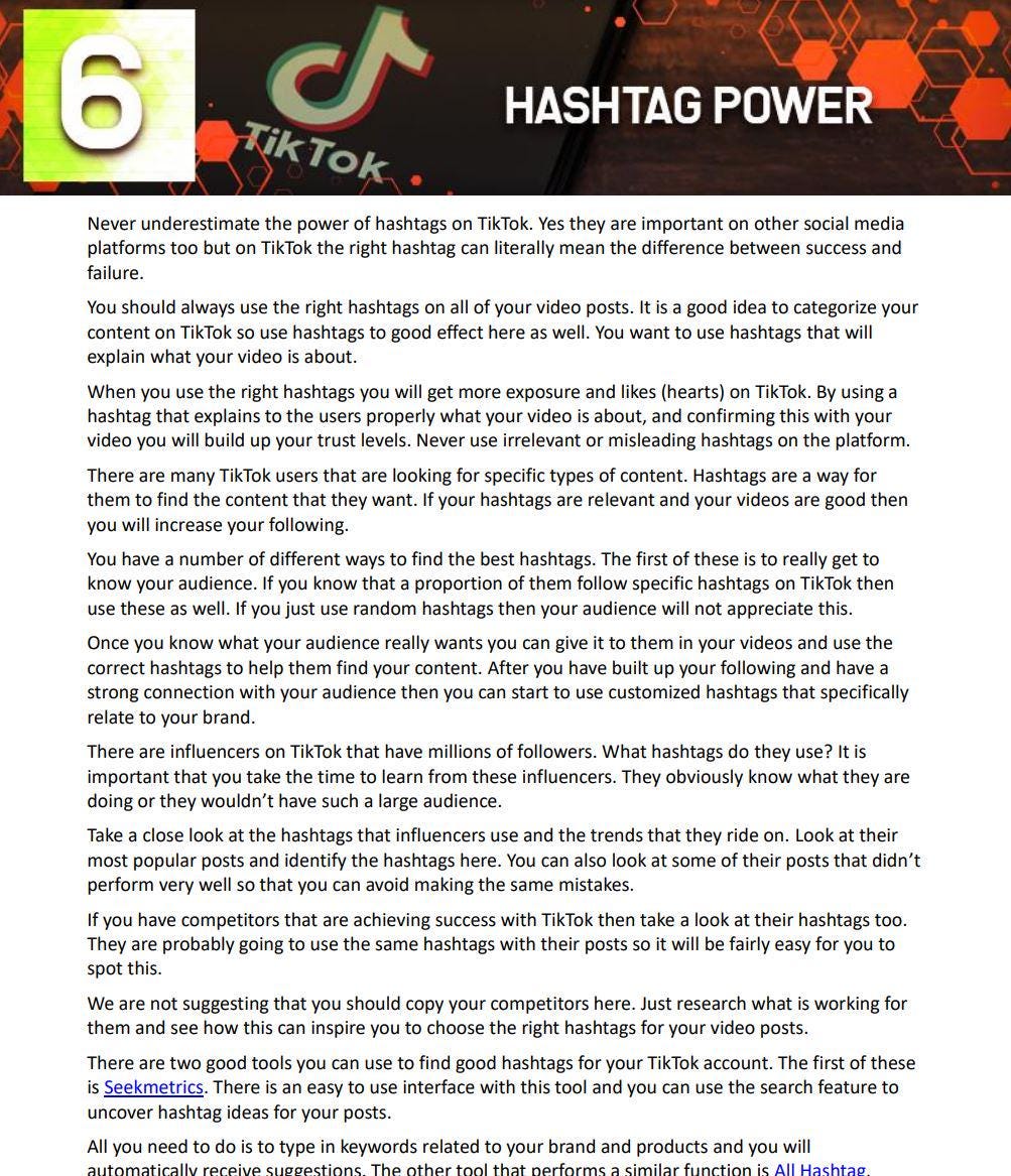The 8 Secrets to Marketing Success With Tiktok E-download (printable ...