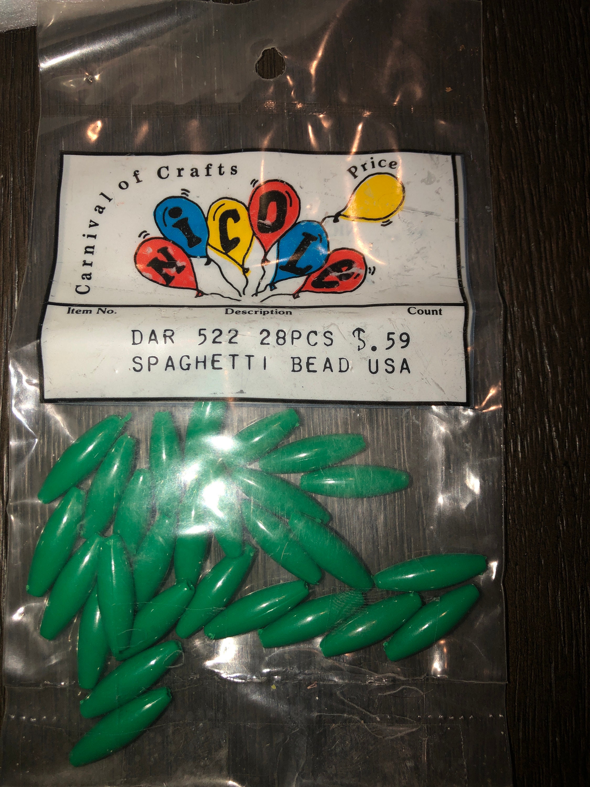 Spaghetti beads 28 per packet Etsy