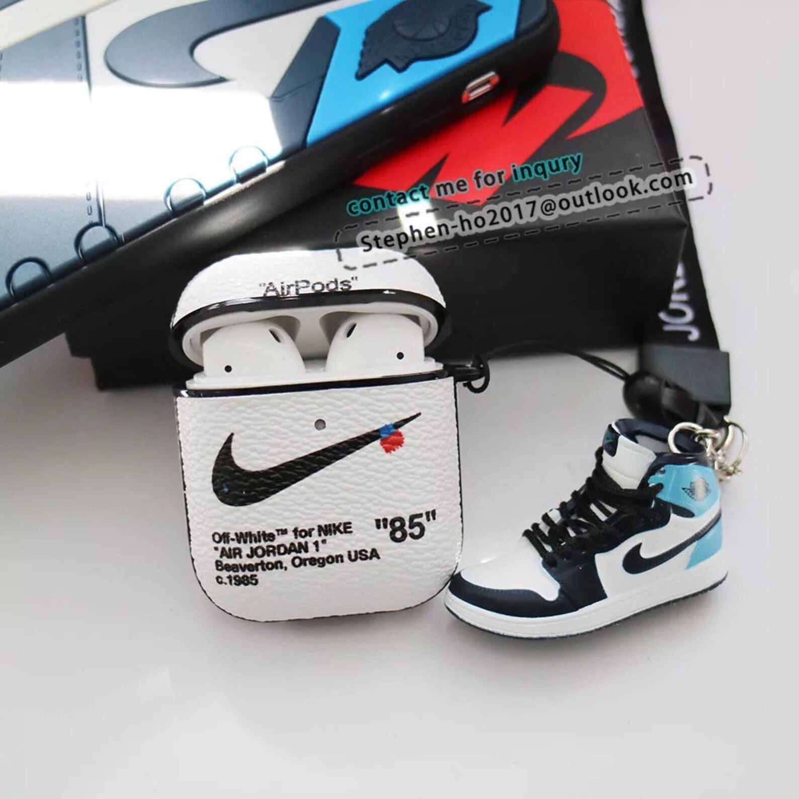 Full set Nike AirPod case 5D Jordan shoe and lanyard Etsy