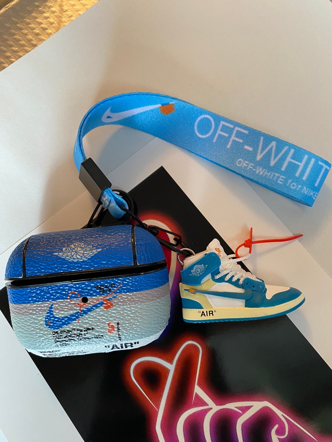 Full set Nike AirPod case 5D Jordan shoe and lanyard Etsy