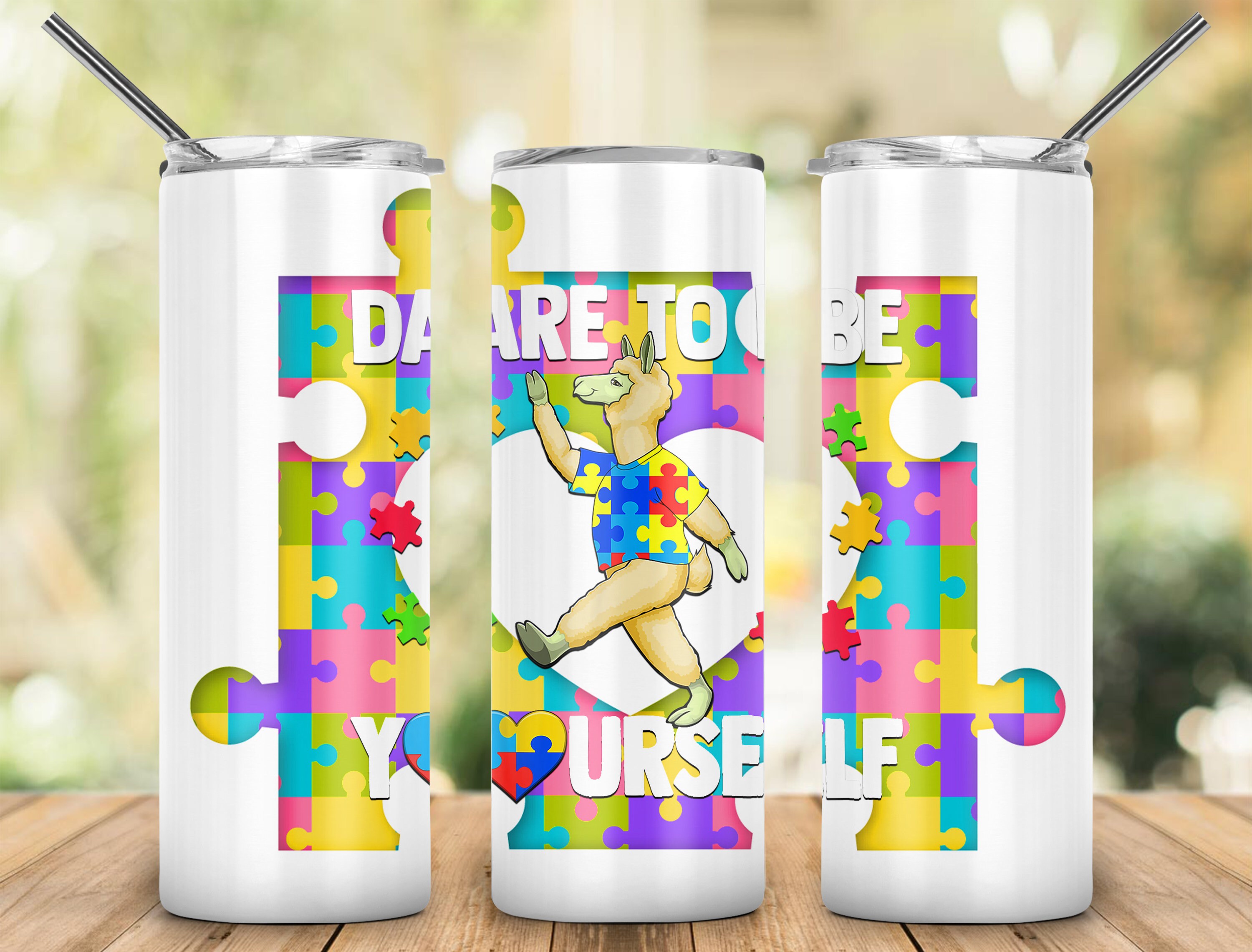 Autism Tumbler Autism awareness Tumbler Design 20oz Straight Etsy