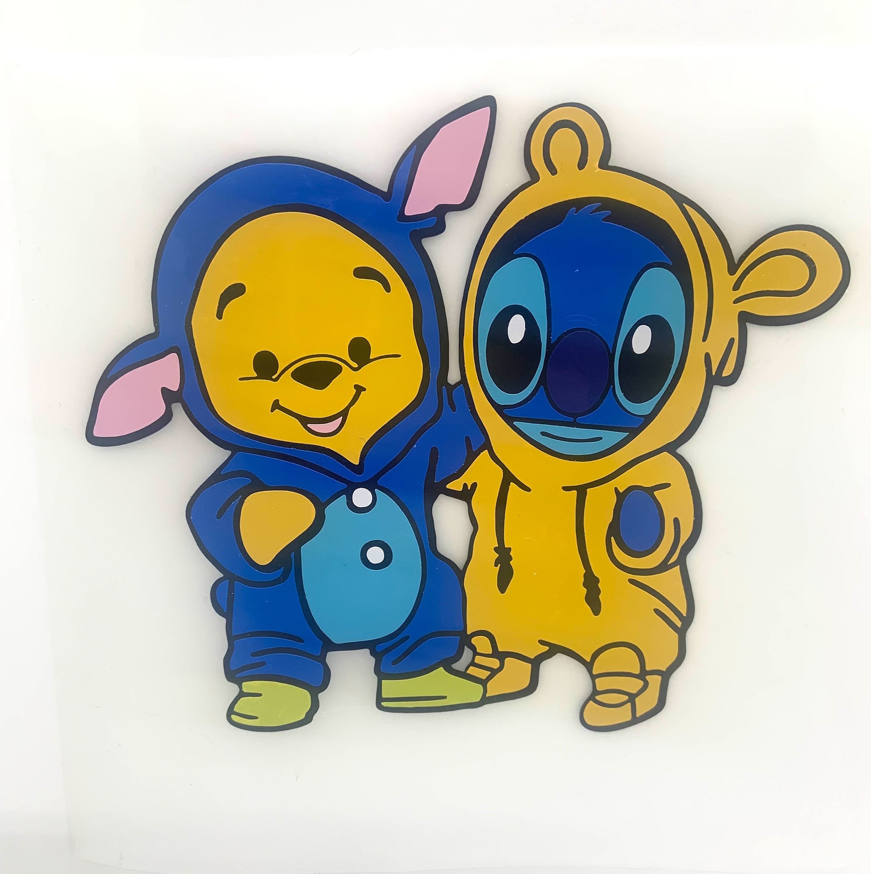 Winnie the Pooh & Stitch Vinyl Decal Sticker Personalise Etsy UK