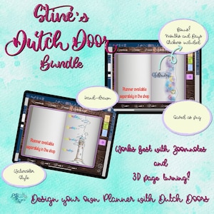 Stines Dutch Door Bundle | Hand Drawn | Dutch Door | Digital Sticker | Planner | Bullet Journal | Zoomnotes | English | Bonus Stickers