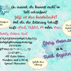 Lovely Letters handgeschriebener Lettering Font für iOS, Android, PC oder Mac | Bullet Journal | Planer | Karten und mehr