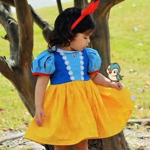 Snow, white inspired dress, Birthday or Photo shoot Snow White dress outfit Birthday dress Snow White costume dress great for pageant show